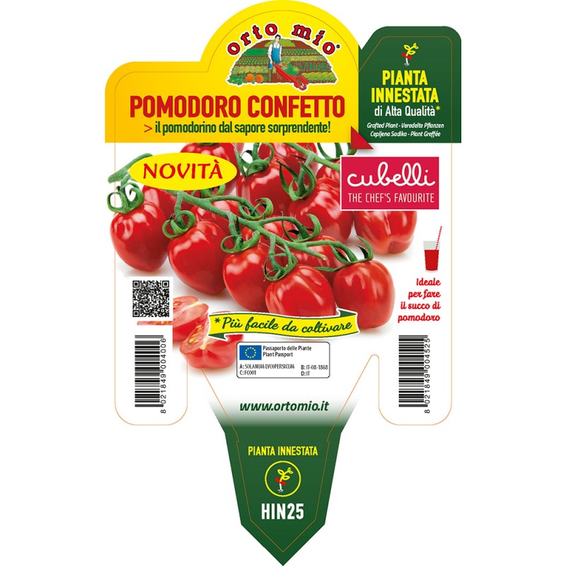 Pomodoro cubelli confetto